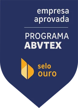 Selo Programa ABVTEX, empresa aprovada, selo ouro
